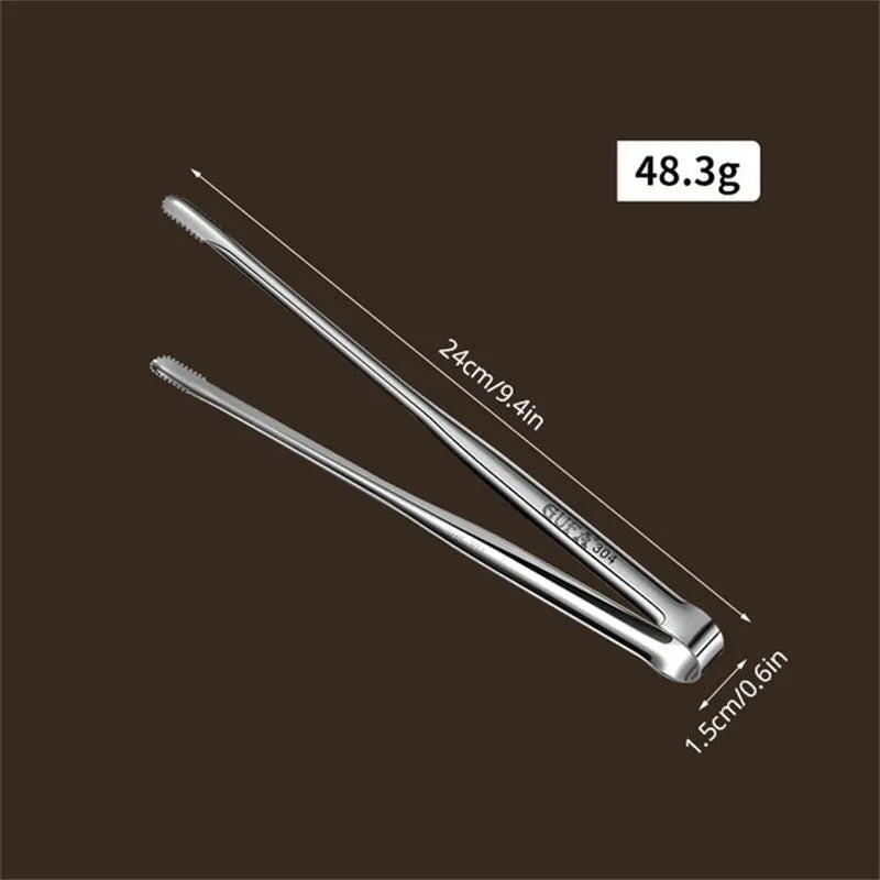 Grampo de churrasco em aço inoxidável 304, Pinças Grill, Utensílios De Cozinha De Carne, Cozimento De Churrasco, Acessórios De Cozinha, Camping Suprimentos, 1Pc