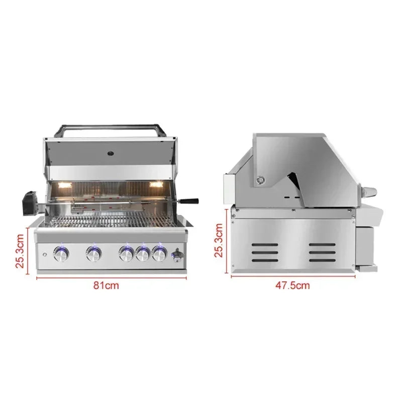 All-in-One máquina de churrasco sem fumaça, fogão quente comercial, pó de fritura, barraca de carro