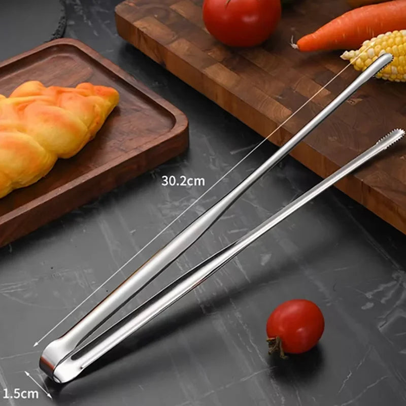 Grampo de churrasco em aço inoxidável 304, Pinças Grill, Utensílios De Cozinha De Carne, Cozimento De Churrasco, Acessórios De Cozinha, Camping Suprimentos, 1Pc