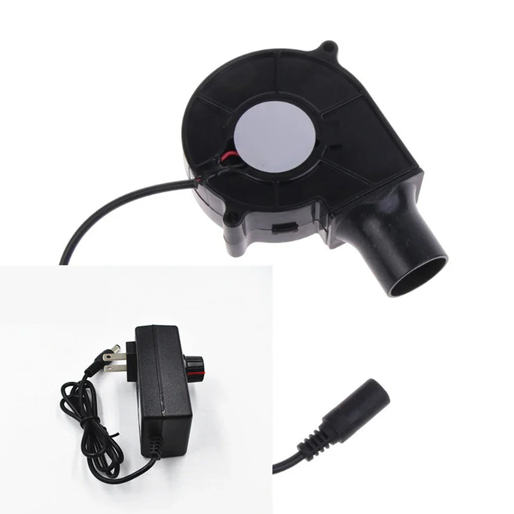 Ventilador para churrasco 220v, motor de explosão pequeno com coleta de ar, velocidade ajustável, ferramenta de cozinha, tomada eua/ue, ventilador portátil para churrasco, acampamento