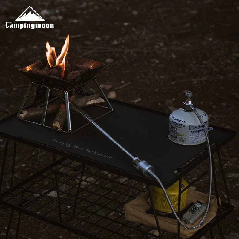 Pistola pulverizadora de tocha CAMPINGMOON XD-6-NE para acampamento ao ar livre, piquenique, fabricação de fogo, pistola pulverizadora de aço inoxidável de carbono com ponto de churrasco