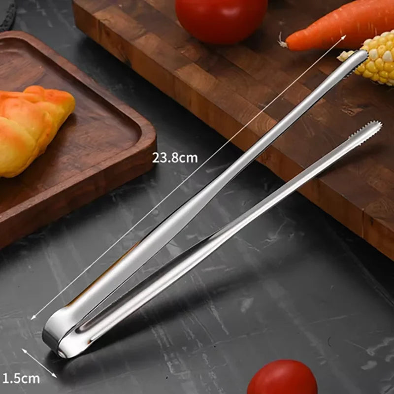 Grampo de churrasco em aço inoxidável 304, Pinças Grill, Utensílios De Cozinha De Carne, Cozimento De Churrasco, Acessórios De Cozinha, Camping Suprimentos, 1Pc