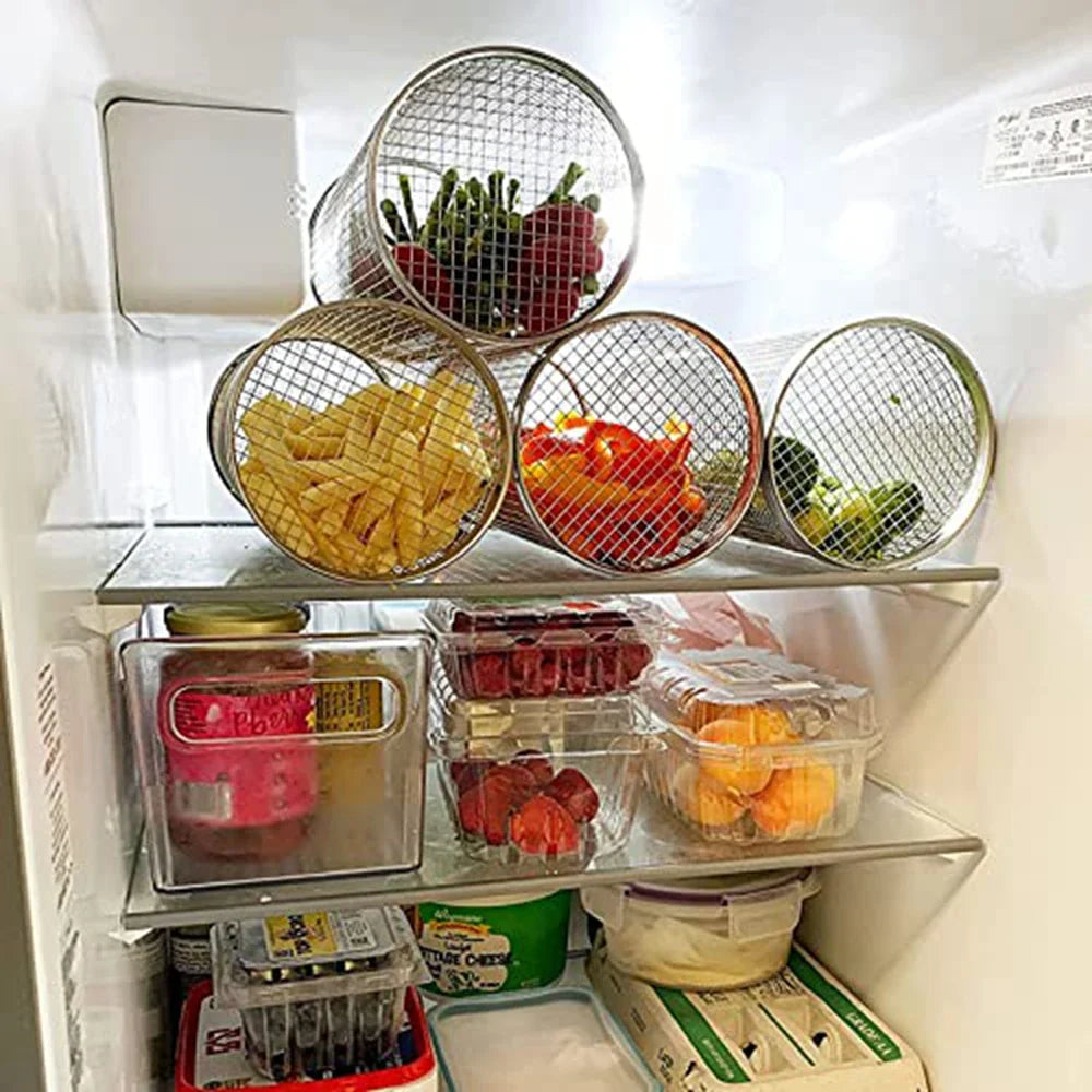 1-4 pçs rolamento grelhar cesta de aço inoxidável churrasqueira cesta malha portátil acampamento ao ar livre rack de churrasco acessórios de cozinha
