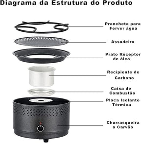 Churrasqueira Portátil Multifuncional - Lojas Grill®