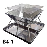 Portátil dobrável churrasqueira fogão campingmoon MT-2 acampamento churrasco fogão 34x35cm portátil de aço inoxidável churrasqueira não-vara