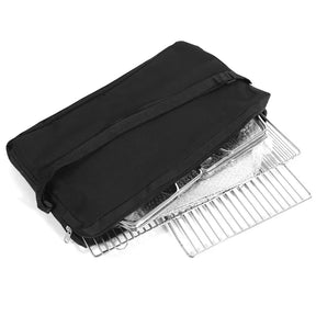 Portátil dobrável churrasqueira fogão campingmoon MT-2 acampamento churrasco fogão 34x35cm portátil de aço inoxidável churrasqueira não-vara