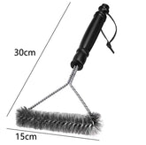 Escova de aço para churrasco, grelha e raspador, escova de limpeza de churrasco, ferramentas perfeitas, escova de limpeza de grelha, acessórios ideais para churrasco, antiaderente