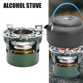 Equipamento de acampamento e acessórios fogão a álcool forno ao ar livre portátil mini churrasco acessórios acampamento cozinhar suprimentos caminhadas esportes