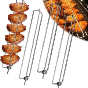 Novo produto 3 pçs wingrailsgrilling garfo de churrasco ao ar livre frango asa grill churrasco ferramentas
