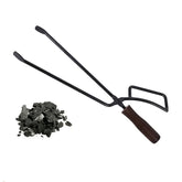 Spot Barbecue Carbon Clips, Pinças ardentes, Clipes De Carvão, Pinças De Carbono Cobridas De Pato, Punho De Madeira Sólida Não Quente