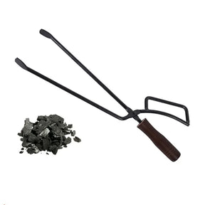 Spot Barbecue Carbon Clips, Pinças ardentes, Clipes De Carvão, Pinças De Carbono Cobridas De Pato, Punho De Madeira Sólida Não Quente