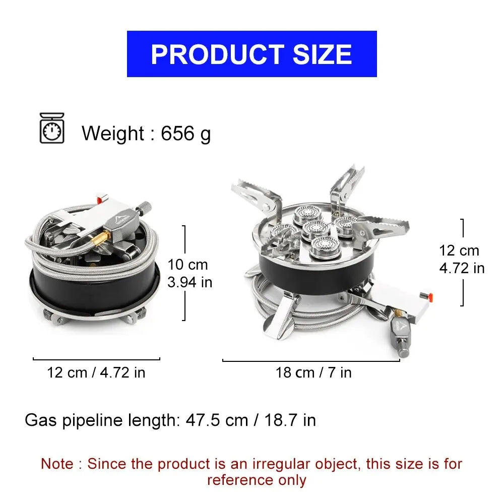 Widesea-Camping Tourist Burner, Fogão a Gás Portátil, Panelas, Piquenique, Churrasco, Suprimentos Turismo, Exterior, Recreação, 8800W