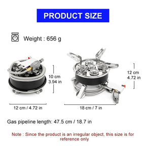 Widesea-Camping Tourist Burner, Fogão a Gás Portátil, Panelas, Piquenique, Churrasco, Suprimentos Turismo, Exterior, Recreação, 8800W