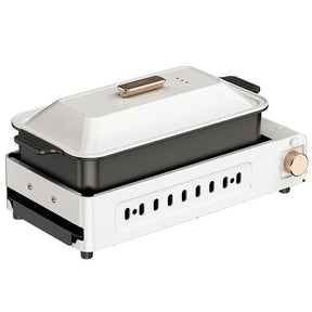 2200w multifuncional grill pan doméstico 220v máquina de churrasco elétrica sem fumaça panela quente dividida panela de cozinha 3-em-1
