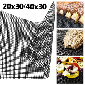Almofada de grade para churrasco antiaderente, resistente a altas temperaturas, malha reutilizável, facilmente limpa, almofadas de cozinha, ferramenta de grelha 40x30cm