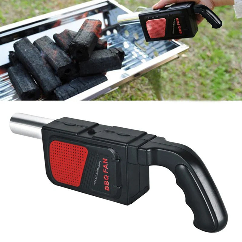 Ventilador elétrico para churrasco, ventilador de ar para acampamento ao ar livre, churrasco, piquenique, portátil, grelha, churrasco, acessórios de cozinha