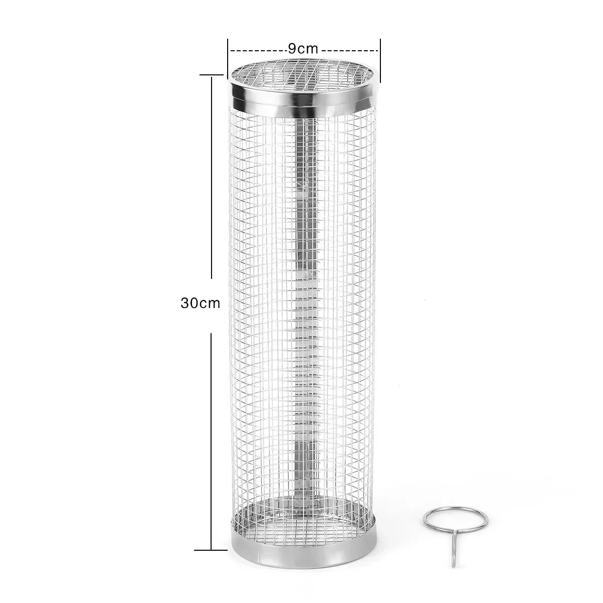 Cesta de grelha de aço inoxidável portátil gaiola de churrasco rolamento grelhar cesta útil churrasqueira cesta ao ar livre grill acessórios