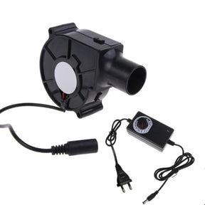 Ventilador para churrasco 220v, motor de explosão pequeno com coleta de ar, velocidade ajustável, ferramenta de cozinha, tomada eua/ue, ventilador portátil para churrasco, acampamento